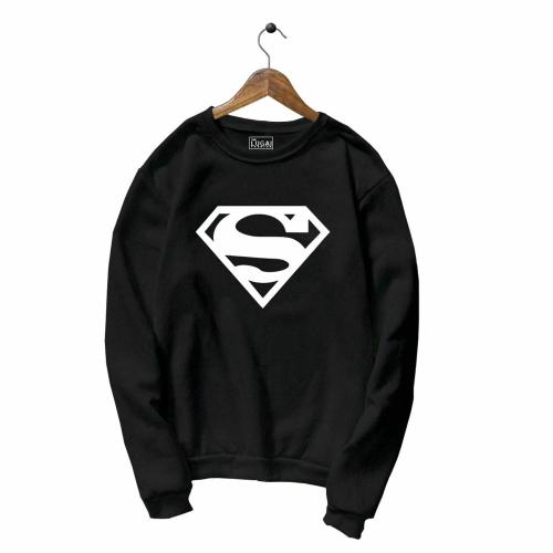 STREETMODE Men and Girls Black Printed Cotton Sweathshirts - S