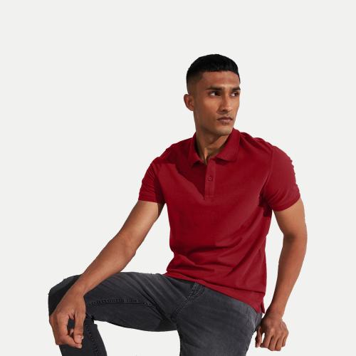 Rad Prix Mens Red Polo T-shirt