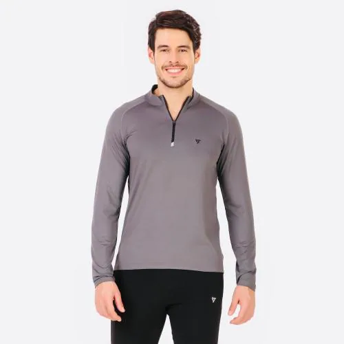 FIVVO Full Sleeves Grey T-shirt |Regular Fit Long Sleeve T- shirt | Stretchable Stylish Regular Fit Men T-Shirt | Men Plain T Shirt Stylish