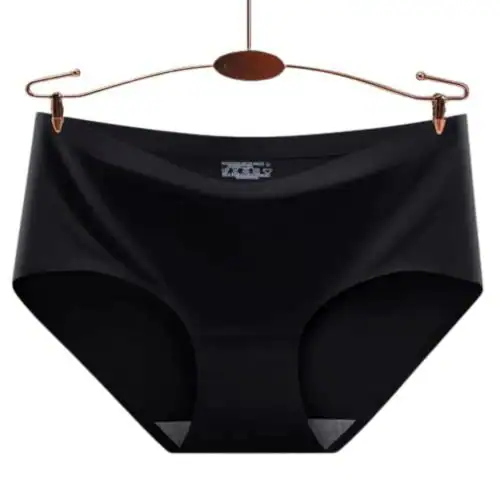 Ali Creation Womens Black Cotton Seamless Panty