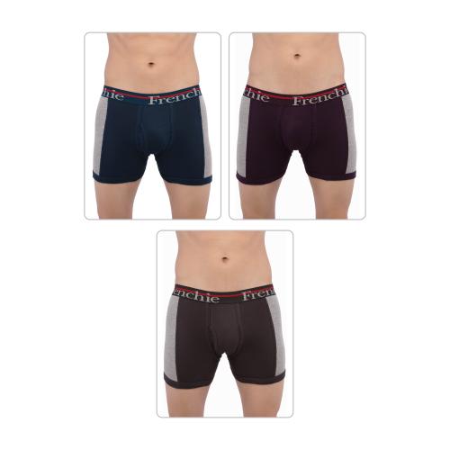 VIP Frenchie Men's Assorted Cotton Ace Pack of 3 Trunk