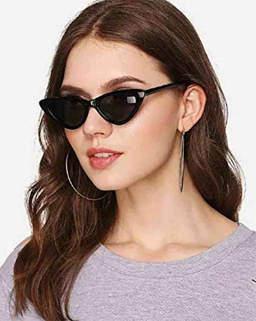JANIFAOUL Black Cat Eye Sunglasses