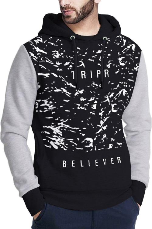 TRIPR Men Full Sleeve Printed Hooded Sweatshirt