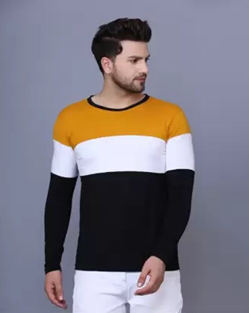 Attitude Mustrad Full Sleeves T-Shirt ( nck blk )_XL