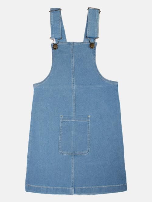 Kiddopanti Girls Denim Dungaree Skirt