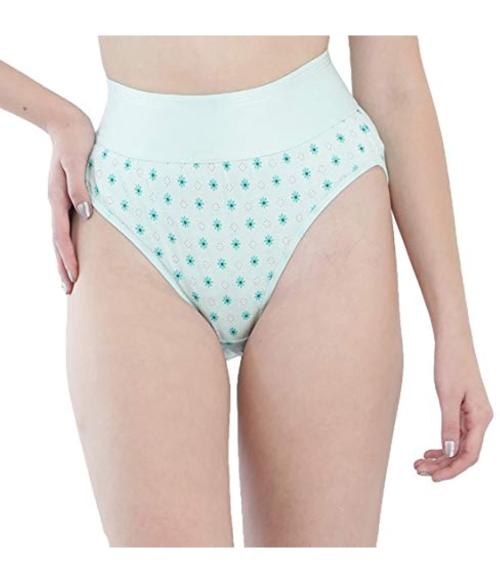 FEMULA Women's Cotton Hipster Panty (Pack of 1) Light Green