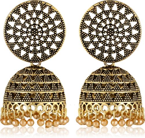 Vighnaharta Rhodium-Plated Jhumki Earring (Women And Girls)