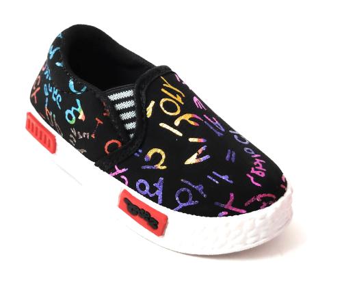 Coolz Kids Unisex Casual Shoes Pogo-2A Black for 1-4 Years Boys and Girls
