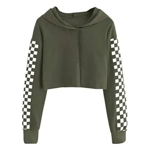 FUNKY MONKEY Girls and Womens Long Sleeve Dropshoulder Pullover Crop Tops and Hoodies. (Summer and Winterwear both)