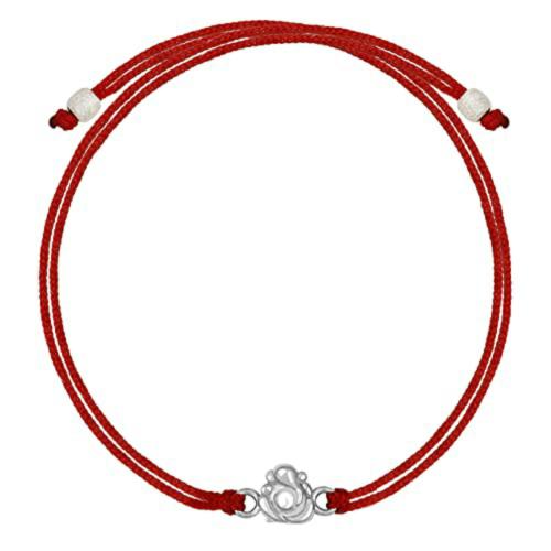 GIVA Sterling Silver Ganpati Idol Rakhi with Roli Chawal For Men