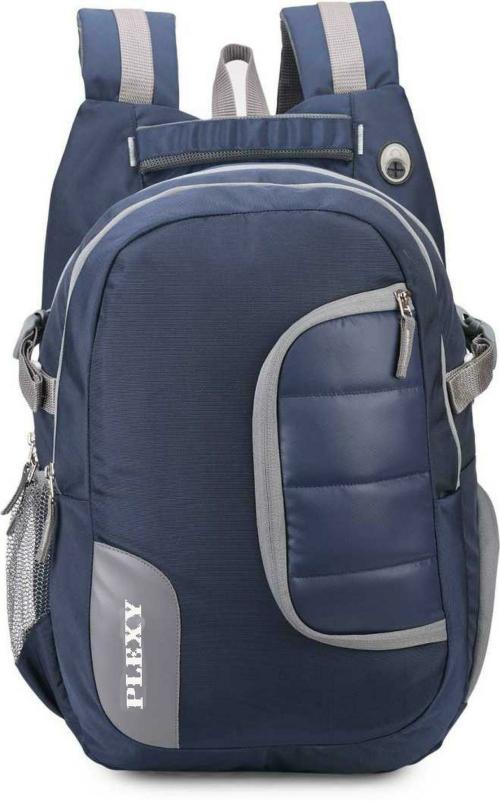 Plexy Navy Blue Polyester Laptop Backpack 45 L
