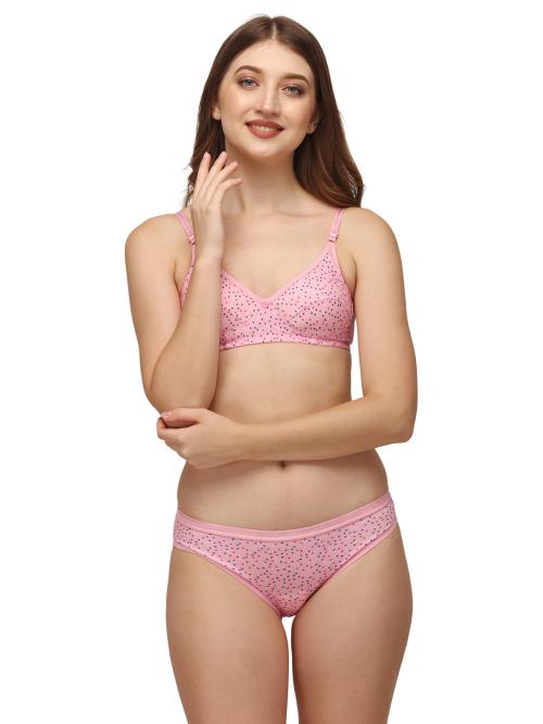 Classic Selection Women's Lingerie Set Babydoll Swimwear Hot Nighty Wedding Night Bra Panty Set AZ-Bindiya Set(M_2)Pink-32