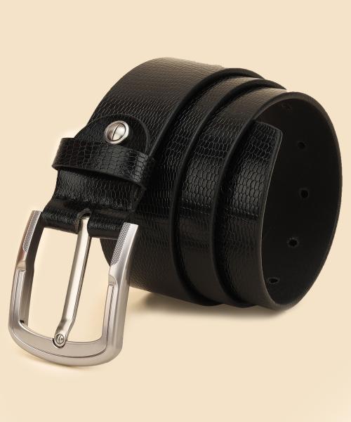 Munros Formal/Casual Brown Color Branded Stylish Genuine Leather Belts For Men Black - 34