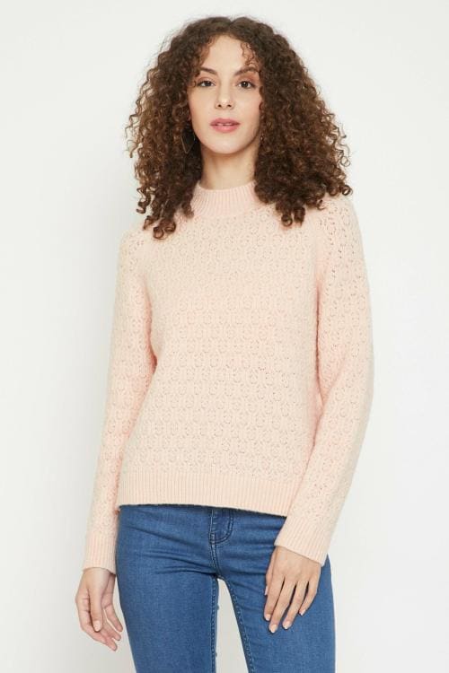 MADAME Peach Sweater for Women