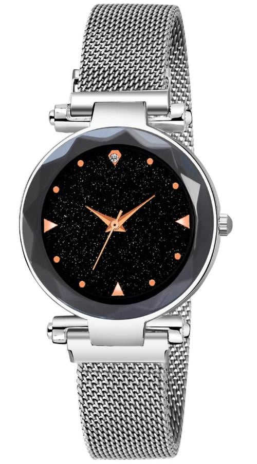 ILOZ New Luxury Designer Silver Dial Magnetic Strap Watches For girls Fashion Lady Analog Watch women Analog Watch - For Girls