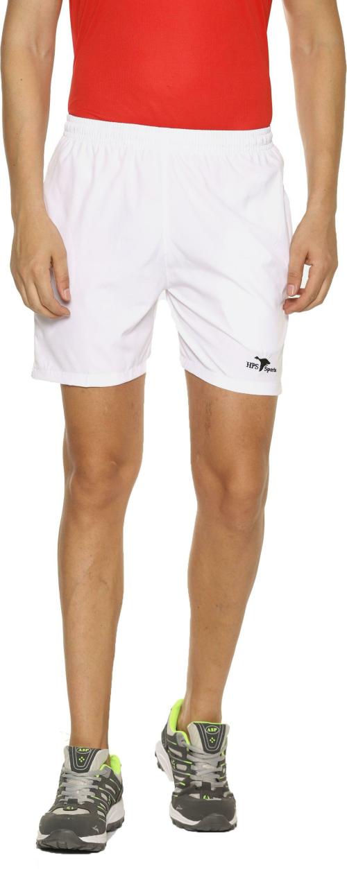 HPS Sports Men White Cotton Lycra Blend Solid Shorts (36)