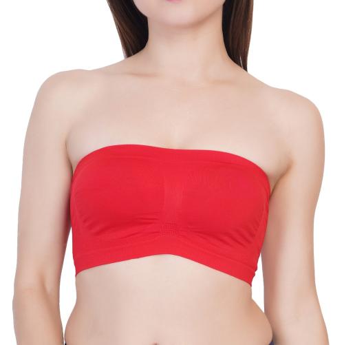 Buy HERCLASS PRESENT PLAIN RED TUBE BRA FOR WOMEN Online at Best