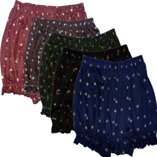 Alfa Women Multicolor Floral Print Pure Cotton Pack of 5 Bloomer - L