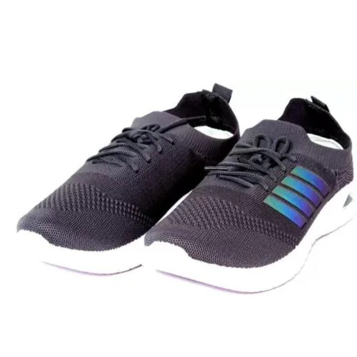 Kizashi Sports Shoes for Men's- Lace-Up Shoes, Perfect Walking & Running Shoes for Men (6) Black