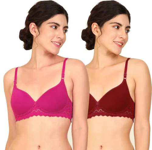 Buy Beach Curve -Women Net Bra Panty Set for Lingerie Set ( Pack of 3) (  Color: Red, Pink, Maroon) ( Pattern: Floral Print) Online at Best Prices in  India - JioMart.