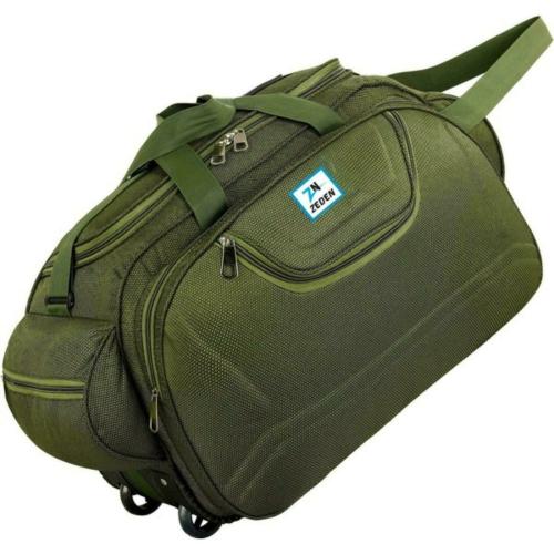 Zeden Green Nylon Duffel Bags 65 L