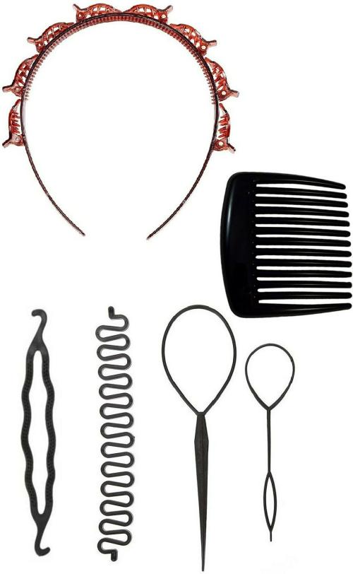 Buy Yogillion Black Plastic Solid Hair Clip Combo for Women and Girlss