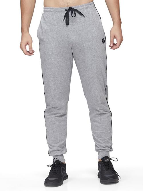 ESSA Men's Cotton Slim Fit Track Pants - Grey(X-Large)