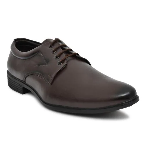 HIDA Genuine Leather Lace up Formal Shoes for men (Brown)