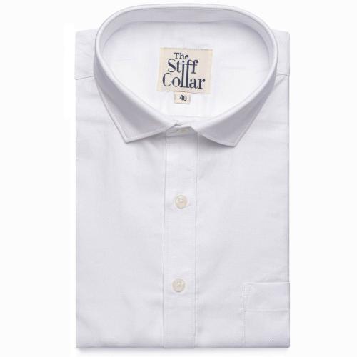 The Stiff Collar Men White Shirts - 42