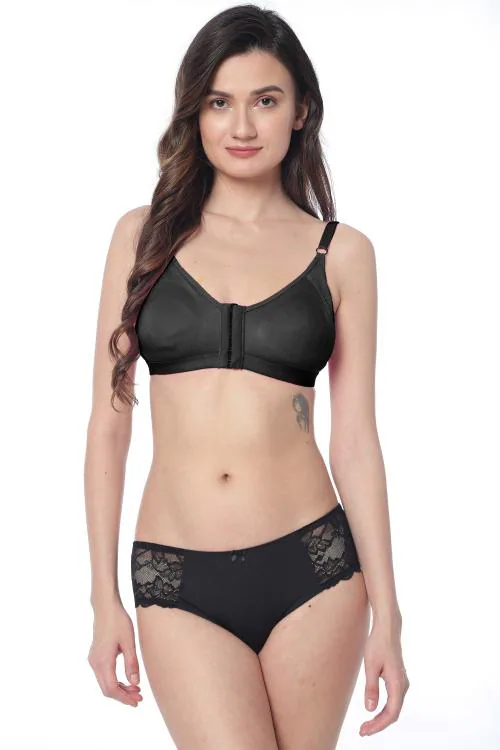 R2N Women Everyday Non Padded Bra 42A (BLACK)