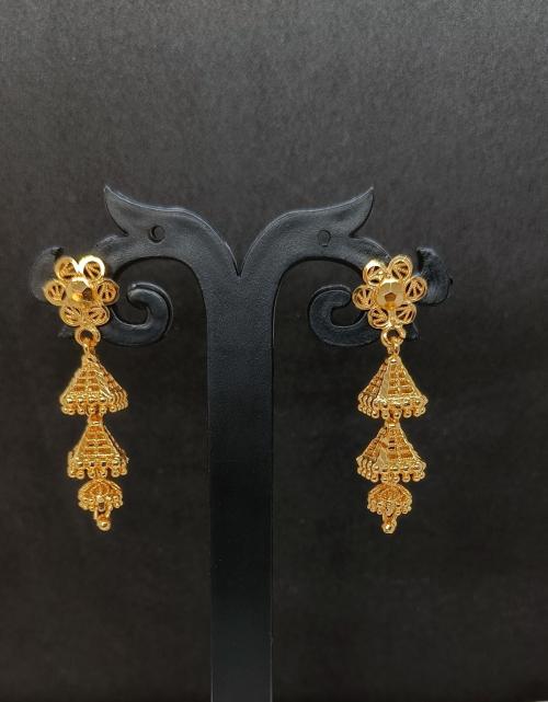 MANVEER ENTERPRISE 1 Gram Gold Earrings German Silver Tops Top Earring Jhumki Jhumkas Jumka Studs