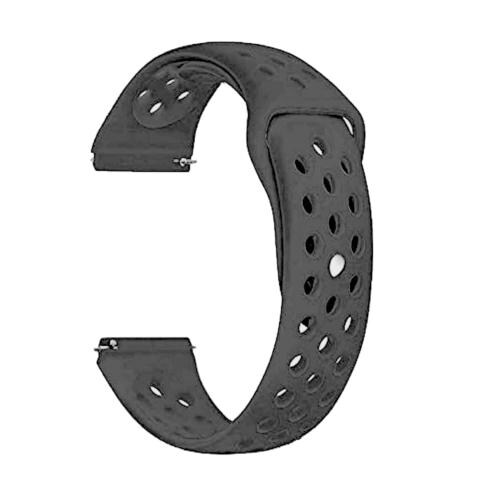 NOTYEX Full Black Silicon Strap Band Compatible With For Boat Wave lite smartwatch (Pack of1)