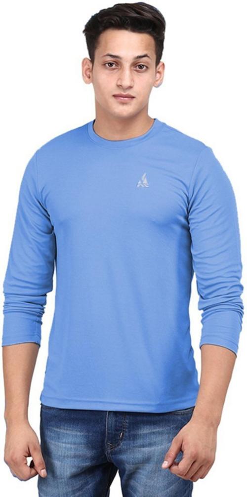 DSWS T-Shirt|MEN T SHIRT| Men Light Blue Sporty Polyester T-Shirt (M)