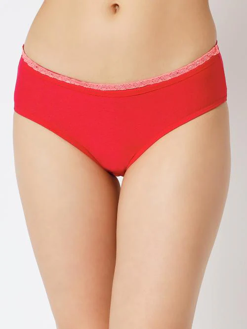 Mesua Ferrea Women's Cotton Lycra Regular Hipster Panty-Pink