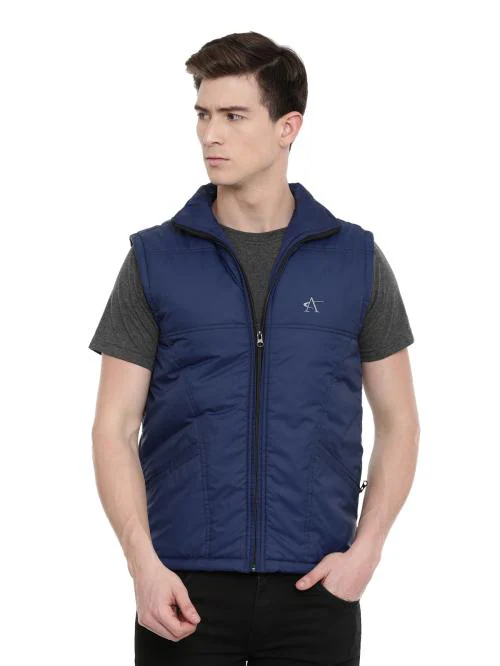Arcticplus Men Blue Sleeveless Jacket (M)