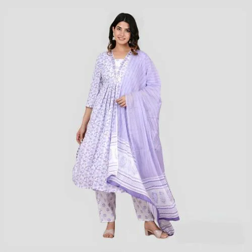 PURE COTTON NYRA CUT KURTA SUIT SET (XL)