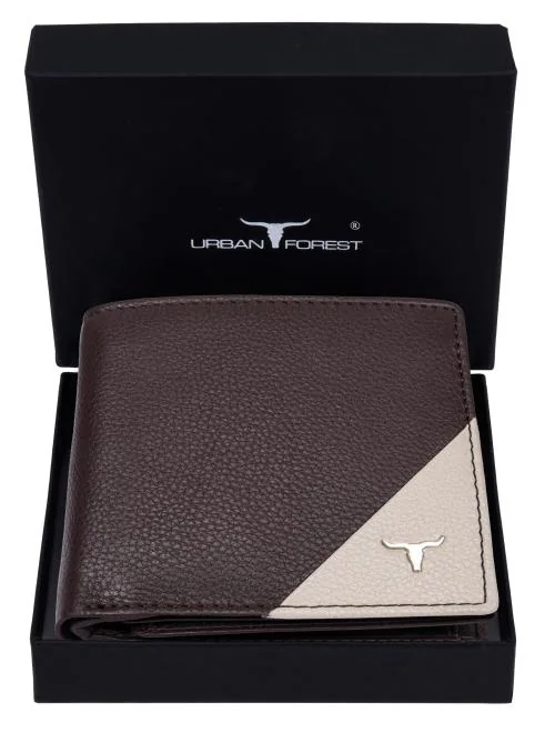 URBAN FOREST Mike Brown/Sand Leather Wallet for Men