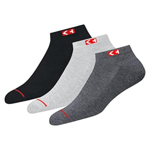 KOPNHAGN Men's Ankle Length Cotton Socks (Pack of 3) (KP-21_Multicolor)