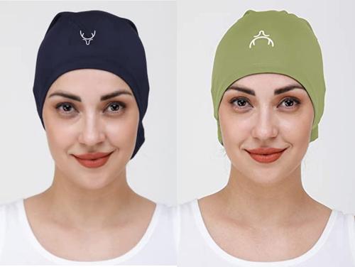 PANTAR Navy Blue and Pista Breathable Large Face Mask (pack of 2)