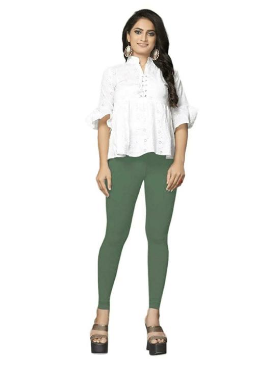 Pelian Women Orange Full And Ankle Length Legging (XXL)