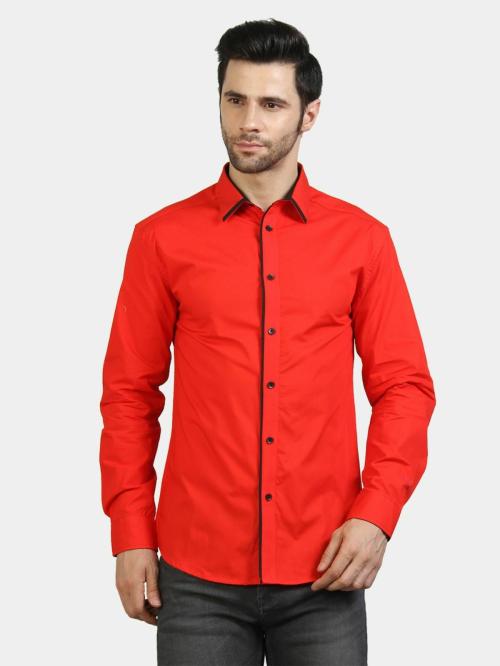 Life Roads piping design red shirt