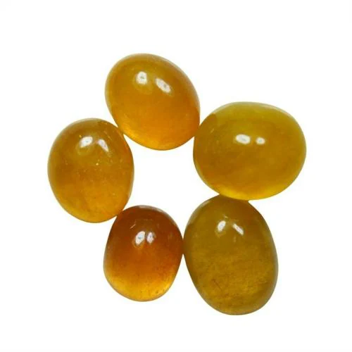 55Carat Natural Yellow Sapphire at Wholesale Rate 7.25 Ratti 6.89 Carat Phukraj Oval Loose Gemstone 1 Pcs