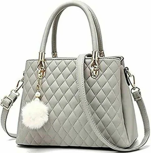 PLAMA Grey Pu For Women Handbag