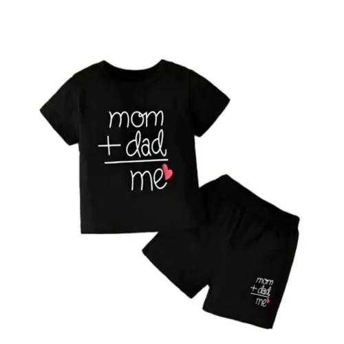 TISTA Pure Cotton T-Shirt and Shorts | Graphic Printed Tess and Shorts Unisex Baby | for Boys & Baby Girls | Half Sleeve T-Shirt | Casual Clothing Set (2-3 Years, Nature)