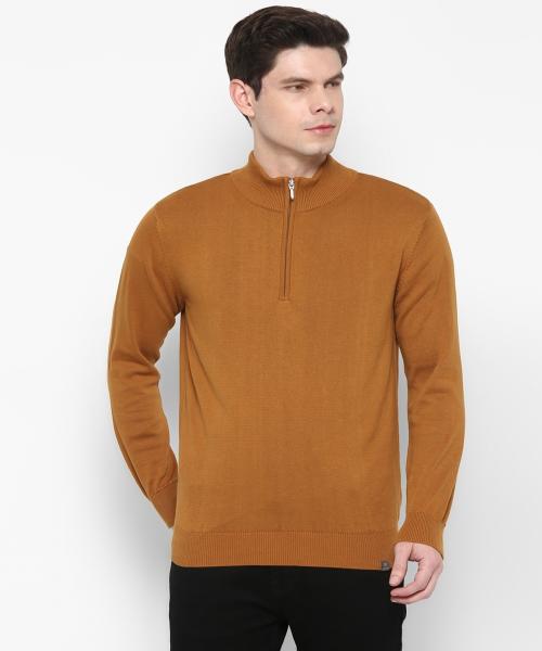 Buy Red Chief Brown Full Sleeve Solid Regular Fit Cotton Casual Sweater
