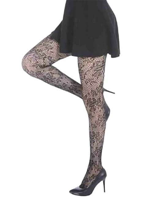 ogimi - ohh Give me Women's Black Fishnet Tights Suspender Pantyhose Stretchy Stockings