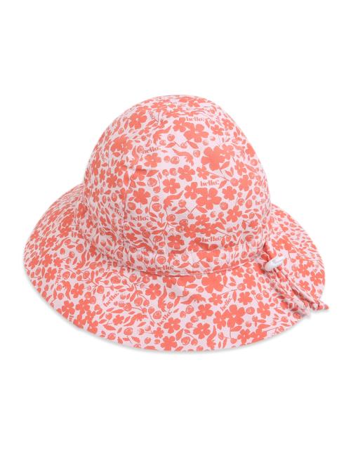 Nino Bambino Sun Hat Wide Brim Summer Sun Protection Cap for Unisex Kids, UV Protection Round Sun Cap for Hiking, Gardning, Travel_Orange