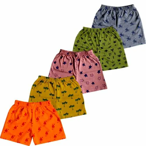 BRIM HUGS CUDDLES Printed Cotton Shorts for Boys,Pack of 5