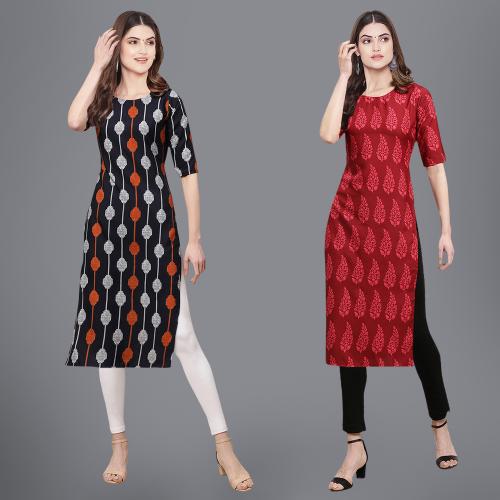 kurti for women kurti crepe kurti | kurti for women | kurti crepe kurti |ladies kurti |women kurta | Creap kurti | kurties |Ethnic Basket Women's Crepe Digital Print Straight Kurta