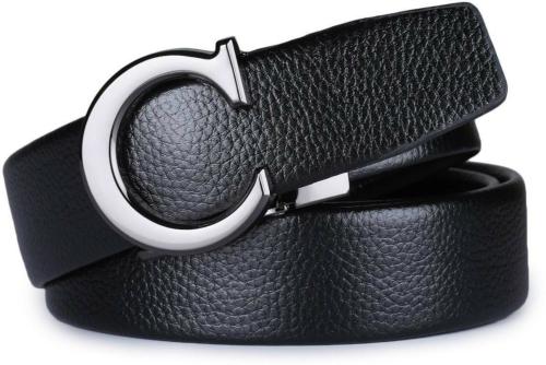 Elite Crafts Men And Women Black Texas Leatherite Belt - One Size l Belt For Men & Boys l Formal Belts l Stylish l Latest Design l Fashion Accessories